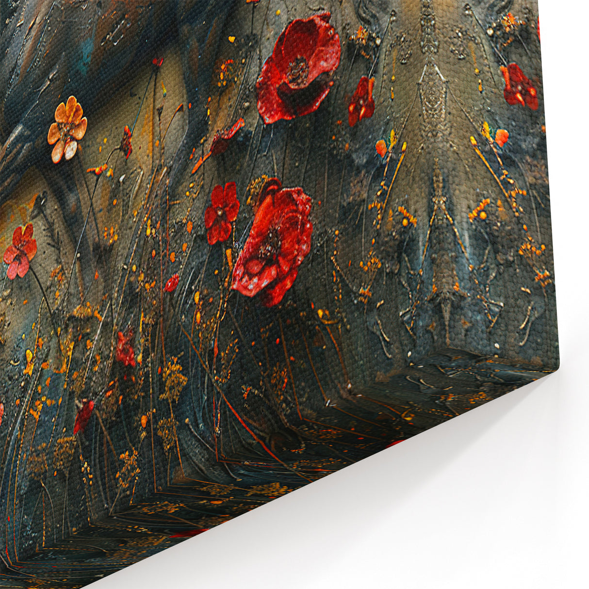 Elegant Horse in Floral Meadow Wall Art - Rustic Equestrian Decor