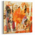 Vibrant Abstract Line Art - Dynamic Strokes and Geometric Canvas Print