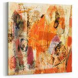 Vibrant Abstract Line Art - Dynamic Strokes and Geometric Canvas Print