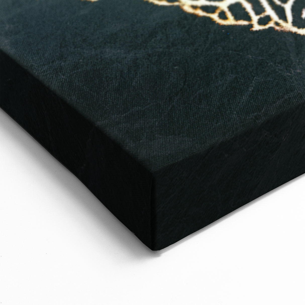 Golden Leaf Skeleton Art - Modern Nature-Inspired Abstract Canvas