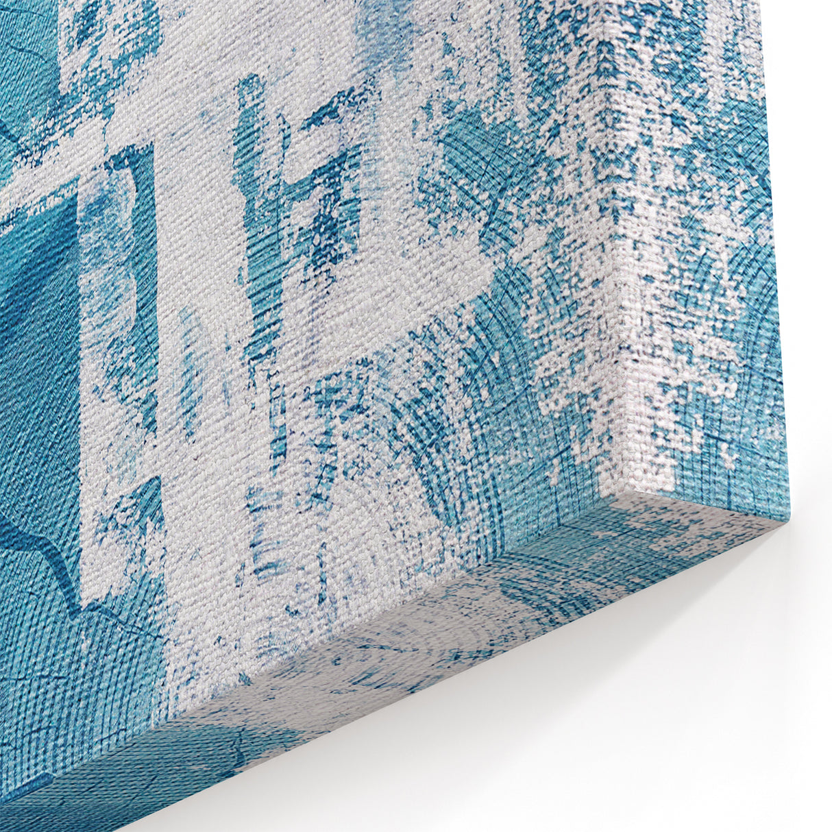 Blue Woodgrain Abstract Art - Modern Coastal Canvas Print