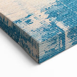 Blue Woodgrain Abstract Art - Modern Coastal Canvas Print