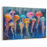 Vibrant Jellyfish Wall Art - Colorful Marine Life Canvas & Framed Prints