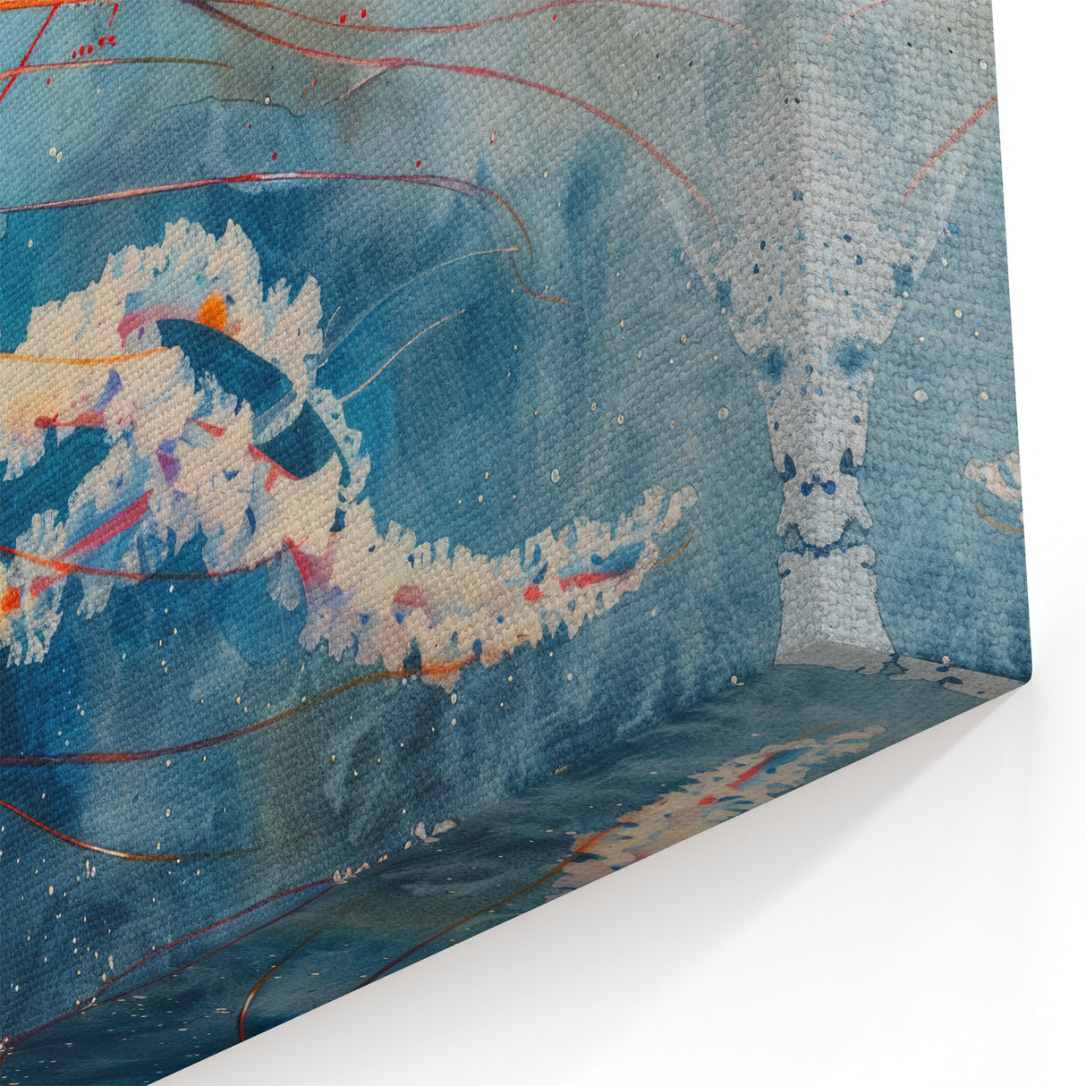Fiery Jellyfish Wall Art - Dynamic Marine Life Canvas & Framed Prints