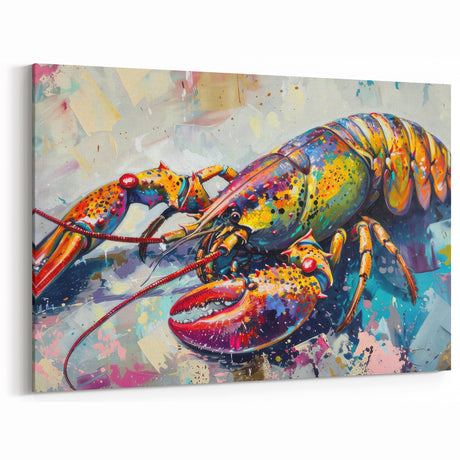 Vibrant Lobster Art - Colorful Marine Life Canvas & Framed Decor