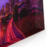 Vibrant Atlanta Skyline Wall Art - Purple Hues | Modern Cityscape Print