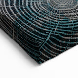 Geometric Strokes and Lines Abstract Art in Ocean Tones