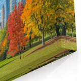 Autumn Atlanta Skyline Wall Art | Vibrant Cityscape Print for Home Decor