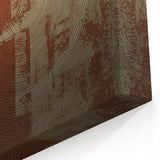 Rustic Abstract Wood Slice Art with Earthy Tones