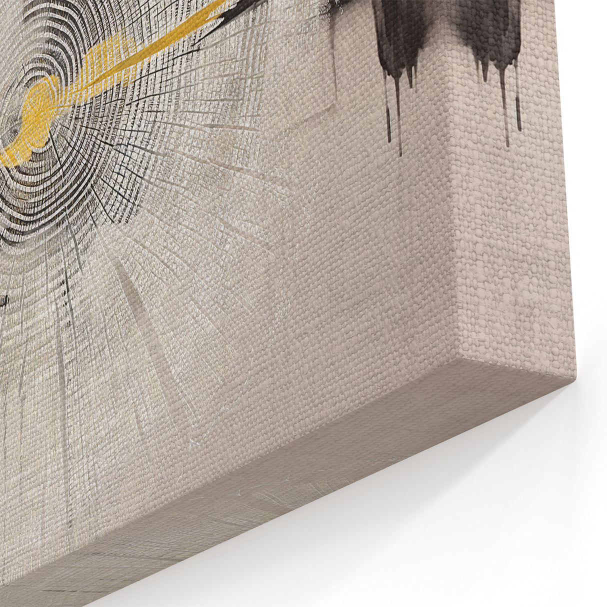 Modern Abstract Art with Geometric Lines in Black, Gray, and Gold