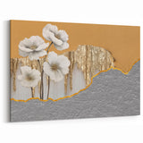Elegant Floral Strokes & Lines Art - Modern Abstract Canvas Print