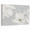 Minimalist Floral Line Art - Modern Abstract Flower Canvas Art