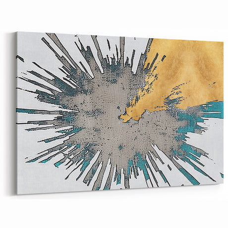 Coastal Retreat Strokes & Lines Abstract Art – Modern Beach Wall Decor