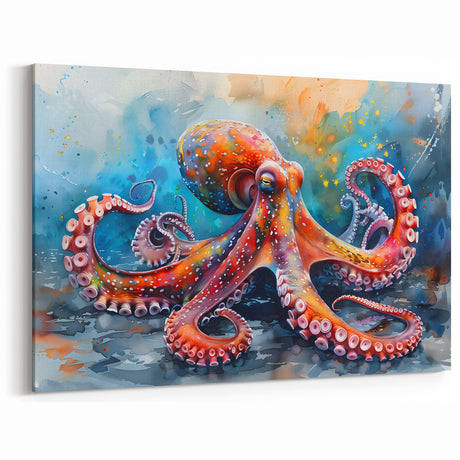 Vibrant Octopus Wall Art - Colorful Marine Life Decor for Ocean Lovers
