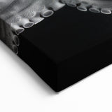 Graceful Octopus Wall Art - Sleek Black & White Marine Life Decor