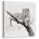 Monochrome Jaguar Art Print - Elegant Wild Cat Decor for Modern Homes