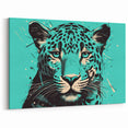 Vibrant Pop Art Jaguar Canvas - Bold Wild Cat Decor for Modern Spaces