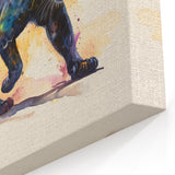 Vibrant Black Panther Canvas Art - Dynamic Wild Cat Decor for Bold Spaces