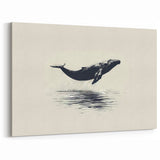 Timeless Orca Wall Art - Elegant Ocean Life Canvas & Print Decor