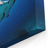 Majestic Ray Wall Art - Sunlit Marine Life Canvas & Framed Prints