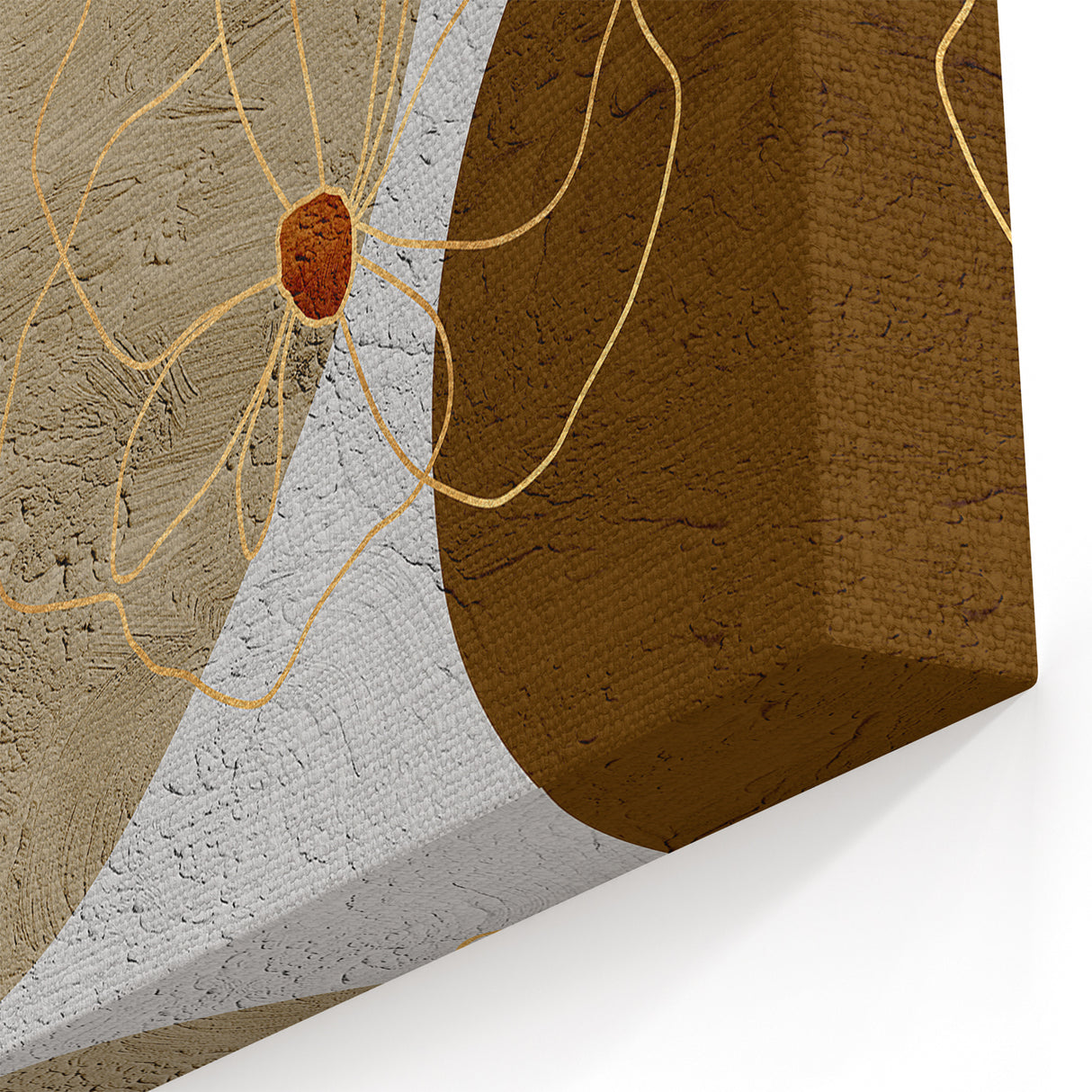 Elegant Rose Line Art – Earthy Tones Abstract Wall Decor for Serenity