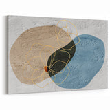 Spring Meadow Line Art – Pastel Abstract Wall Decor with Floral Design