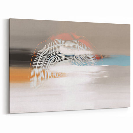 Abstract Brush Strokes and Lines - Modern Geometric Wall Art Canvas