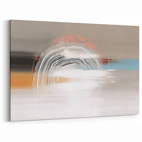 Abstract Brush Strokes and Lines - Modern Geometric Wall Art Canvas