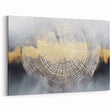Abstract Tree Ring Art - Modern Metallic and Geometric Canvas Print