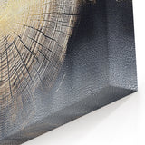 Abstract Tree Ring Art - Modern Metallic and Geometric Canvas Print