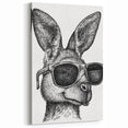 Stylish Kangaroo Wall Art - Fun Wildlife Animal Canvas Decor