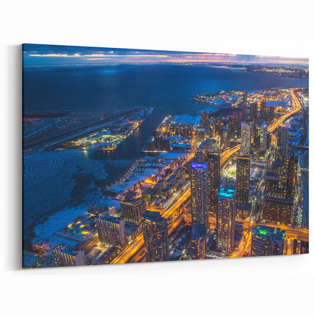 Toronto Night Skyline Art - Stunning Downtown View | Toronto City Wall Decor