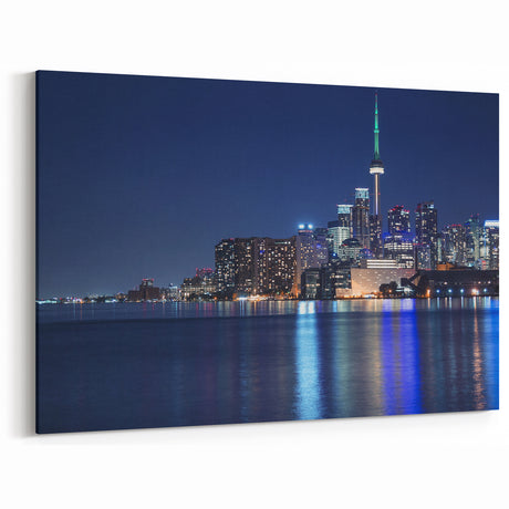 Toronto Skyline at Night | Peaceful Cityscape Reflection Art