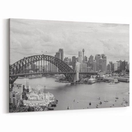 Sydney Harbour Bridge Wall Art - Vibrant Cityscape for Modern Interiors