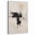 Modern Minimalist Art - Abstract Black, White, and Beige Canvas Print