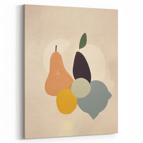 Minimalist Fruit Art - Colorful Abstract Design - Modern Wall Decor