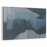 Abstract Line Art with Soothing Blue and Gray Textured Waves