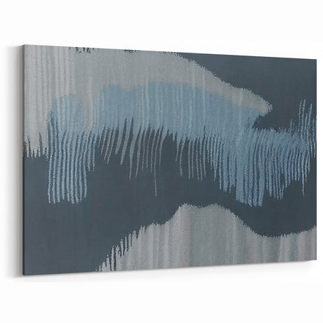 Abstract Line Art with Soothing Blue and Gray Textured Waves
