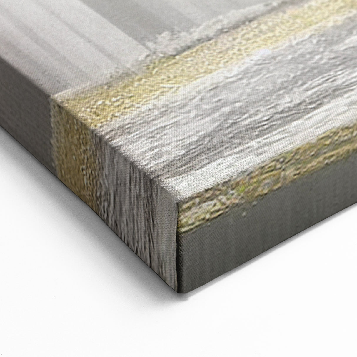 Abstract Line Art with Black, Gray, and Gold Textured Strokes