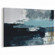 Abstract Line Art with Deep Blue, Black, and Gold Textured Strokes