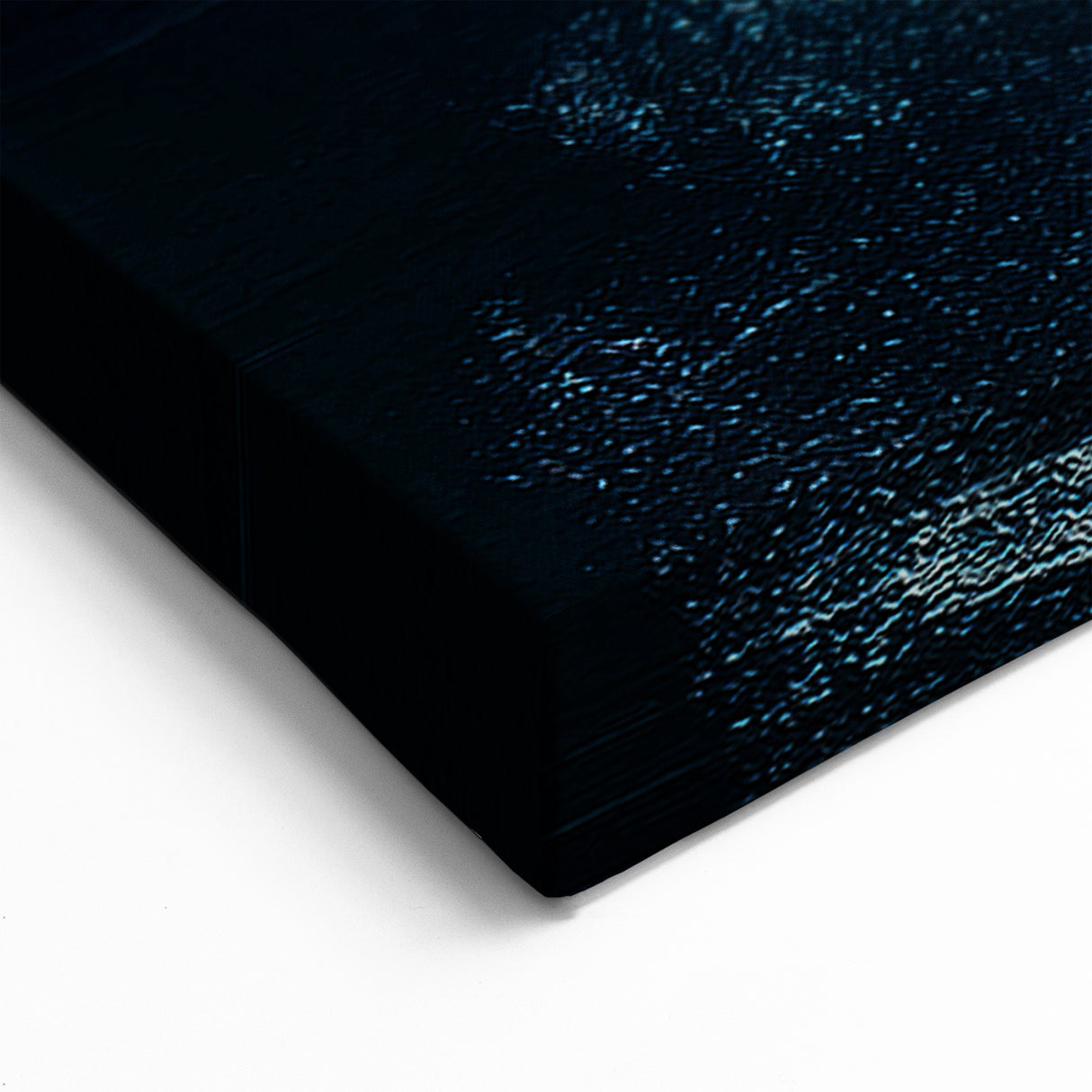 Abstract Line Art with Deep Blue, Black, and Gold Textured Strokes
