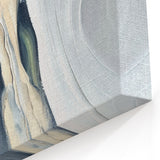 Flowing Strokes Abstract Art with Neutral and Green Tones – Canvas
