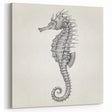 Intricate Seahorse Wall Art - Black & White Canvas, Framed & Acrylic Print