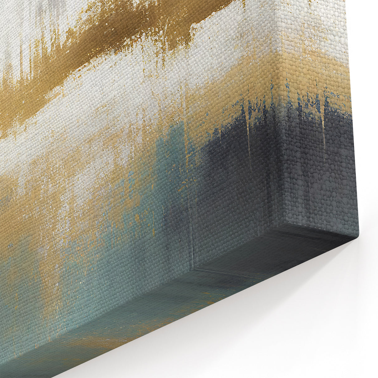Abstract Strokes Art with Gold and Gray Tones – Modern Canvas Design