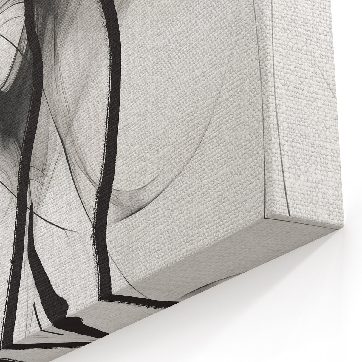 Minimalist Abstract Art: Dynamic Monochrome Figures in Motion