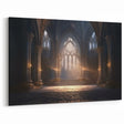 Gothic Cathedral Arches Wall Art - Dramatic Architectural Canvas Print