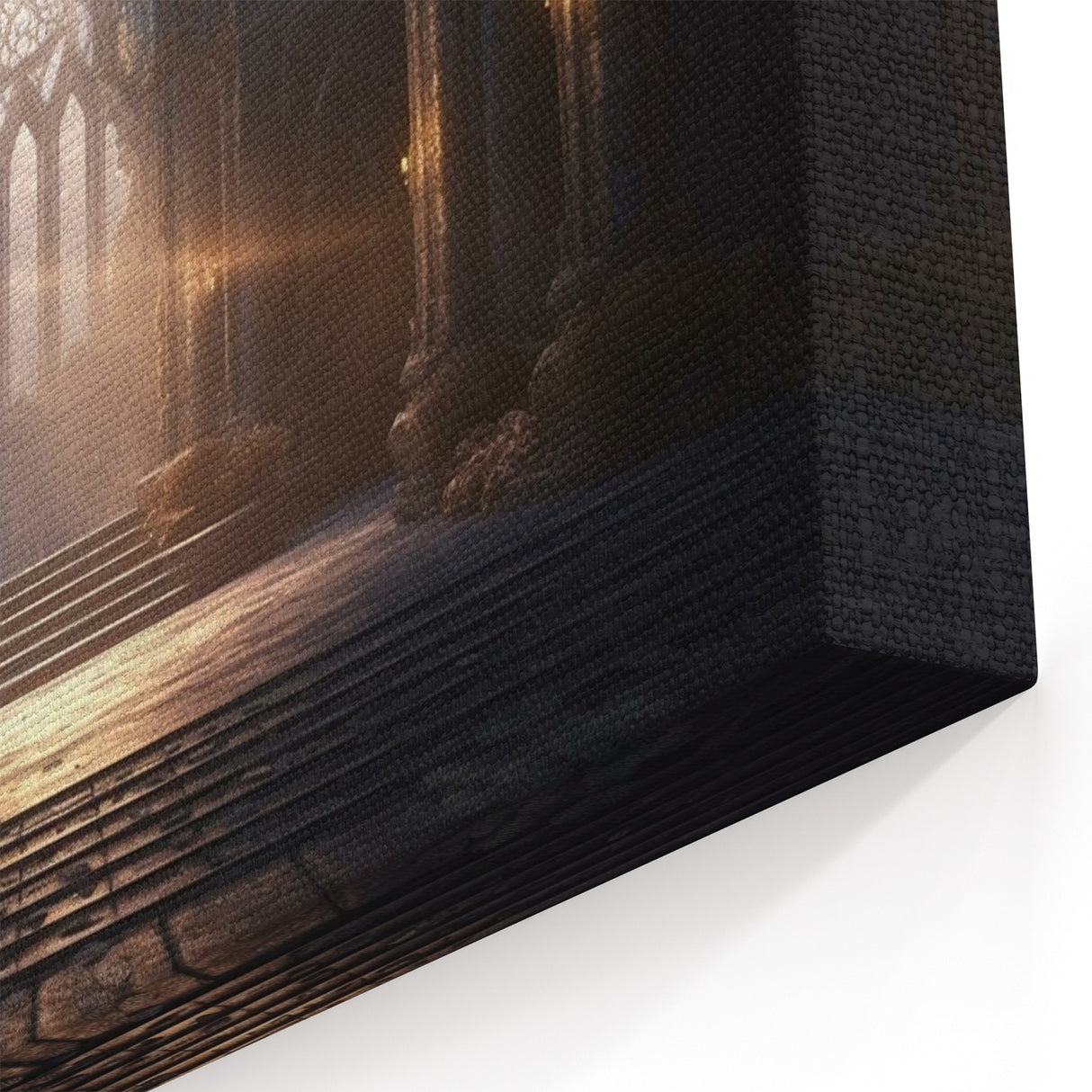 Gothic Cathedral Arches Wall Art - Dramatic Architectural Canvas Print