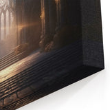 Gothic Cathedral Arches Wall Art - Dramatic Architectural Canvas Print