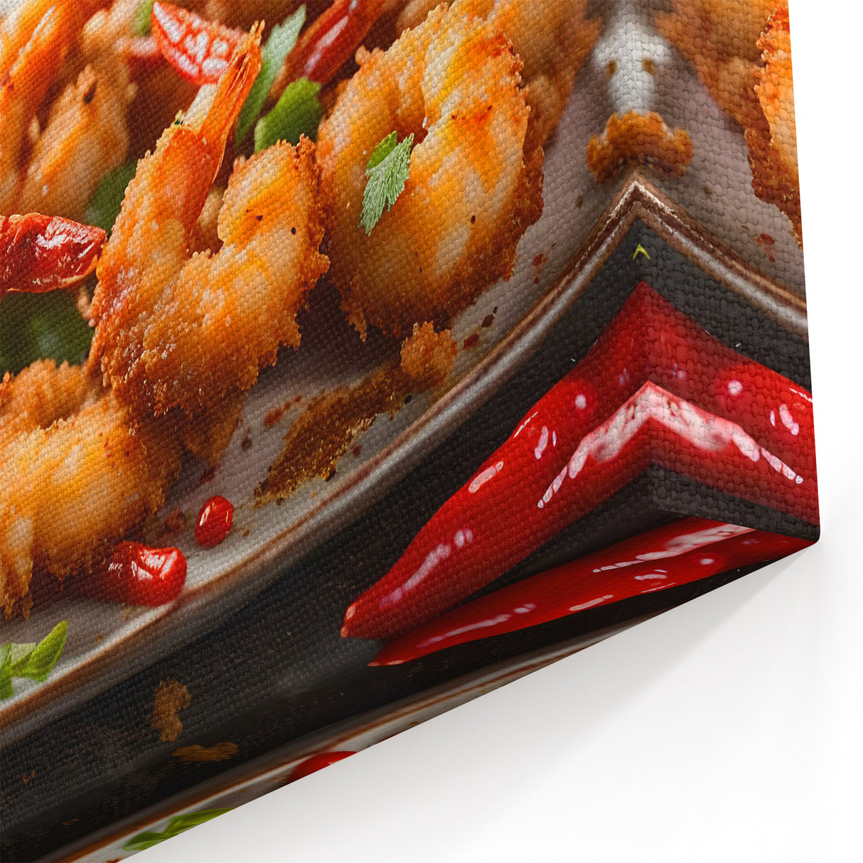 Gourmet Shrimp Dish Wall Art - Coastal Cuisine Canvas & Prints