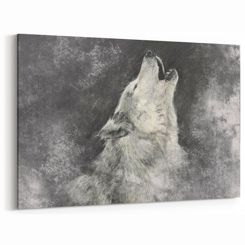 Abstract Howling Wolf Art - Canvas, Framed, and Acrylic Prints